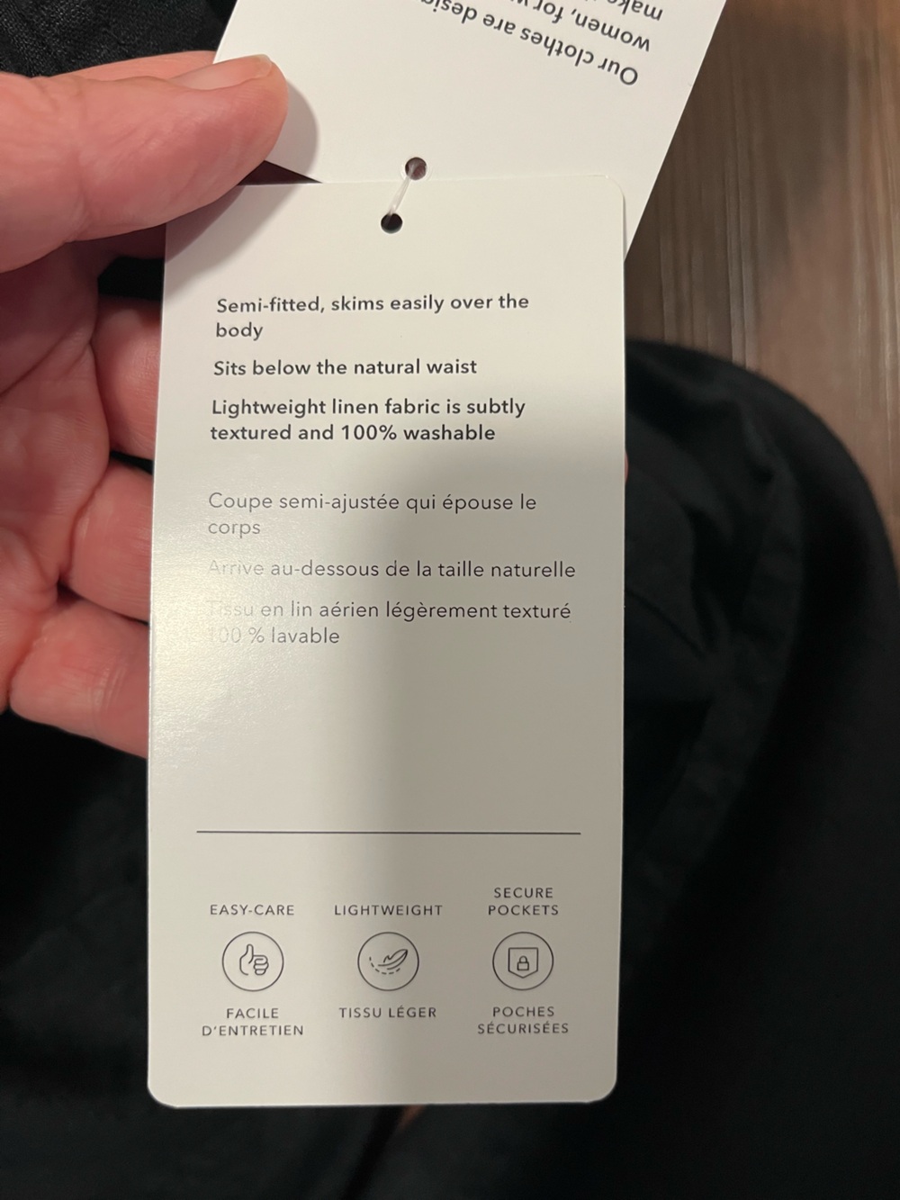 NWT Athleta Cabo Linen Jogger, Black, Size 2 - Picture 11 of 12